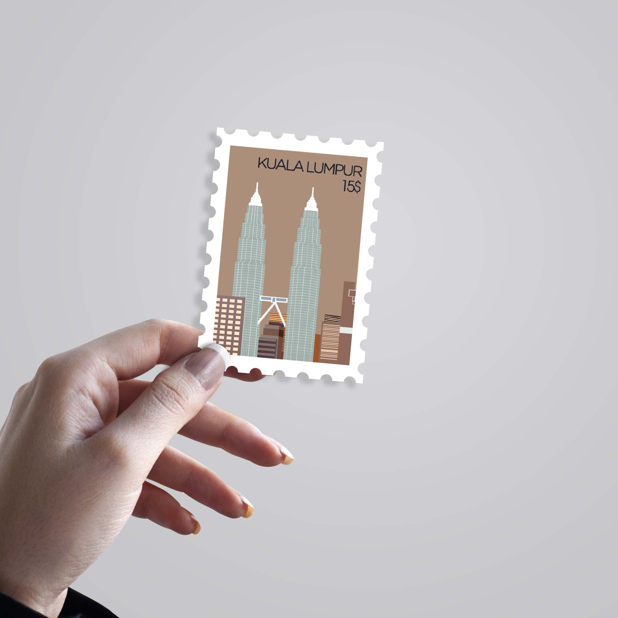 Kuala Lumpur Stamp Travels Stickers