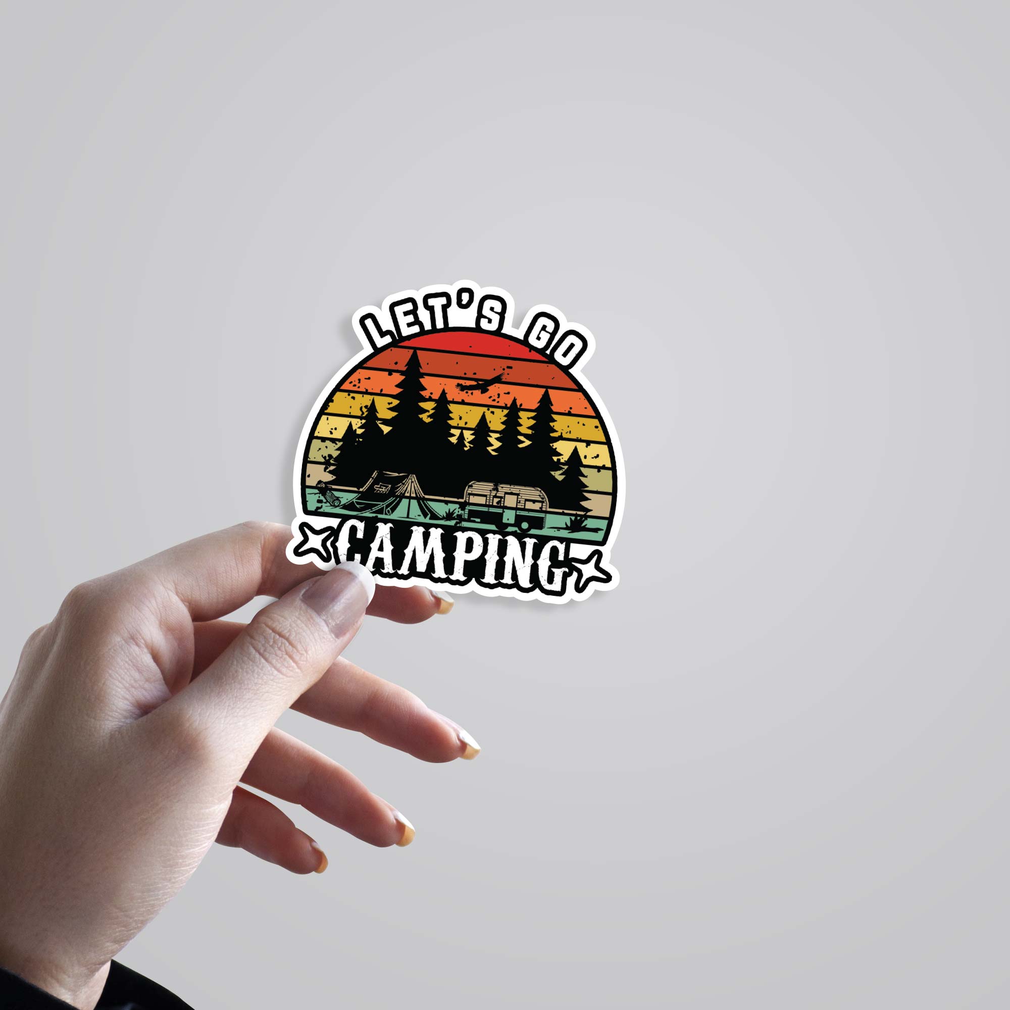 Let's Go Camping Travels Stickers