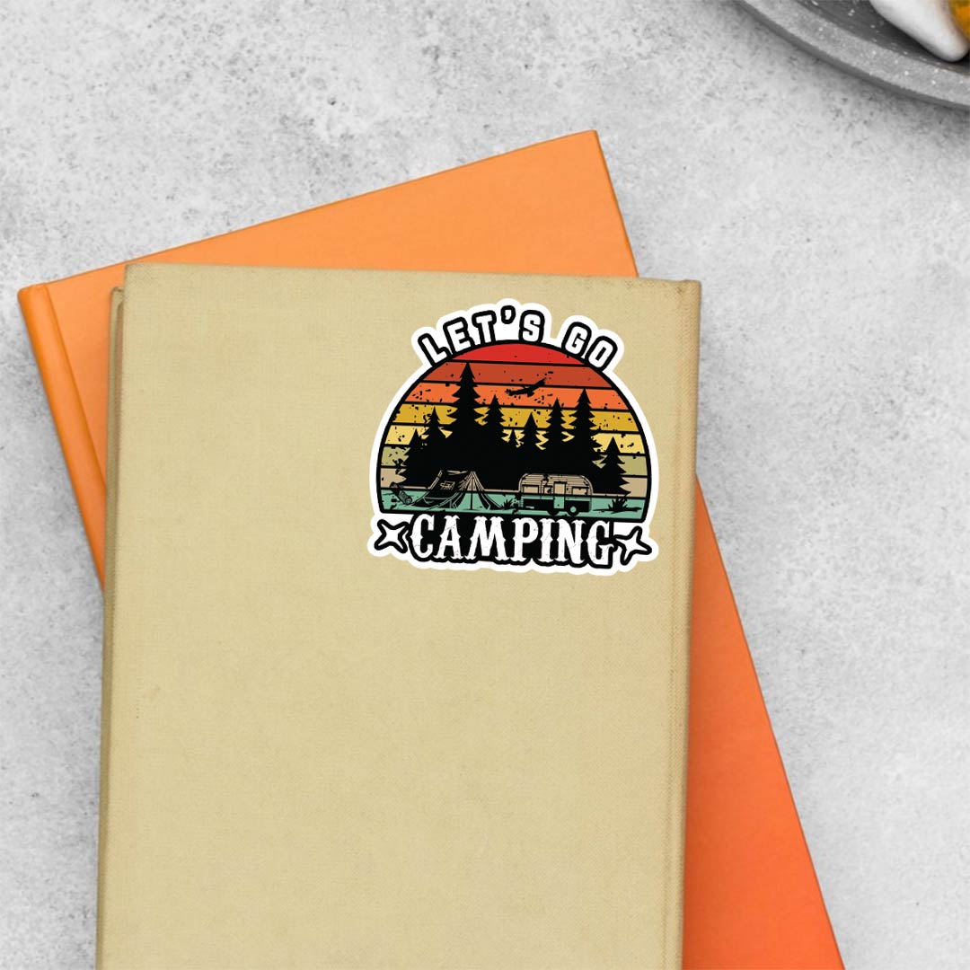 Let's Go Camping Travels Stickers