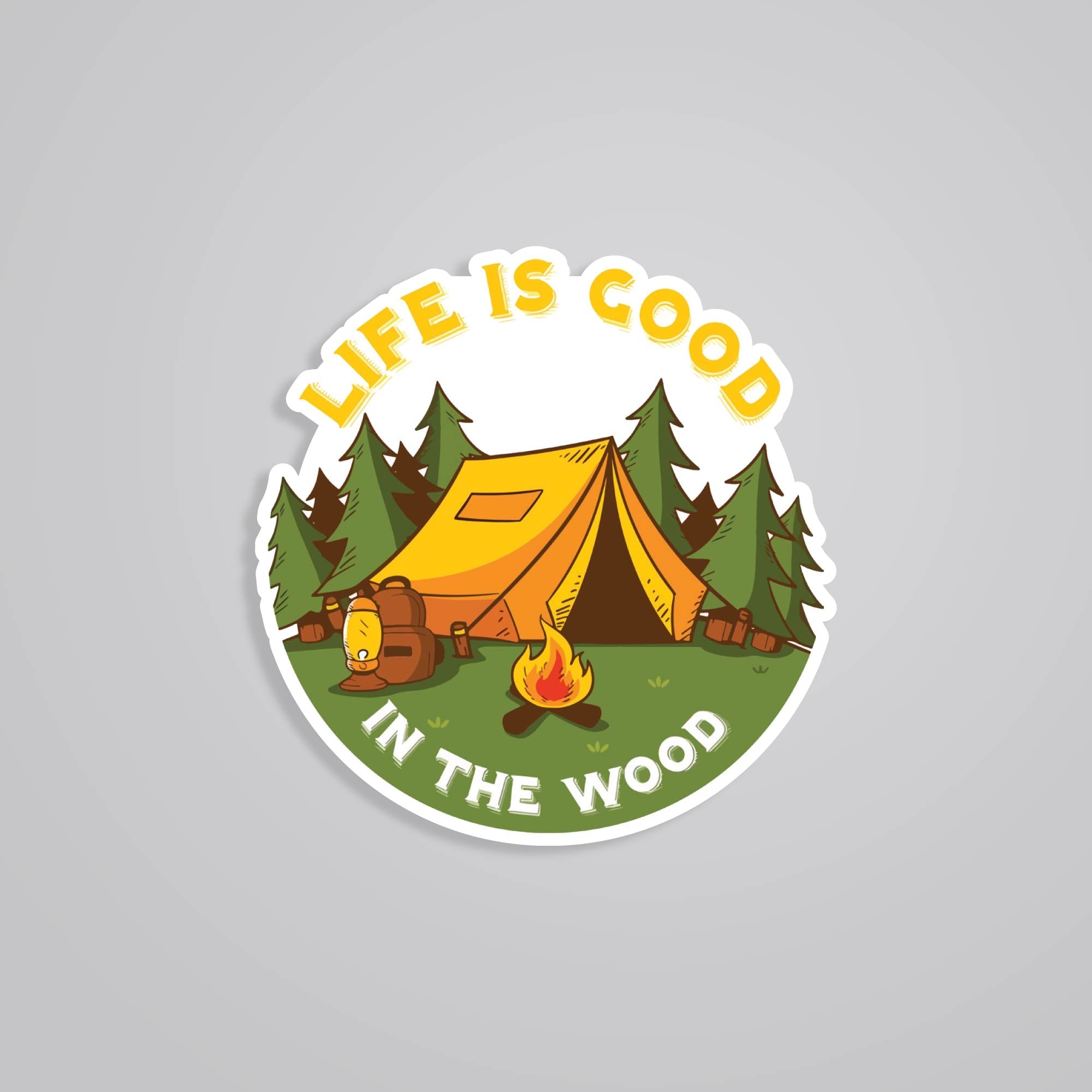 Fomo Store Stickers Travels Life is good in the wood