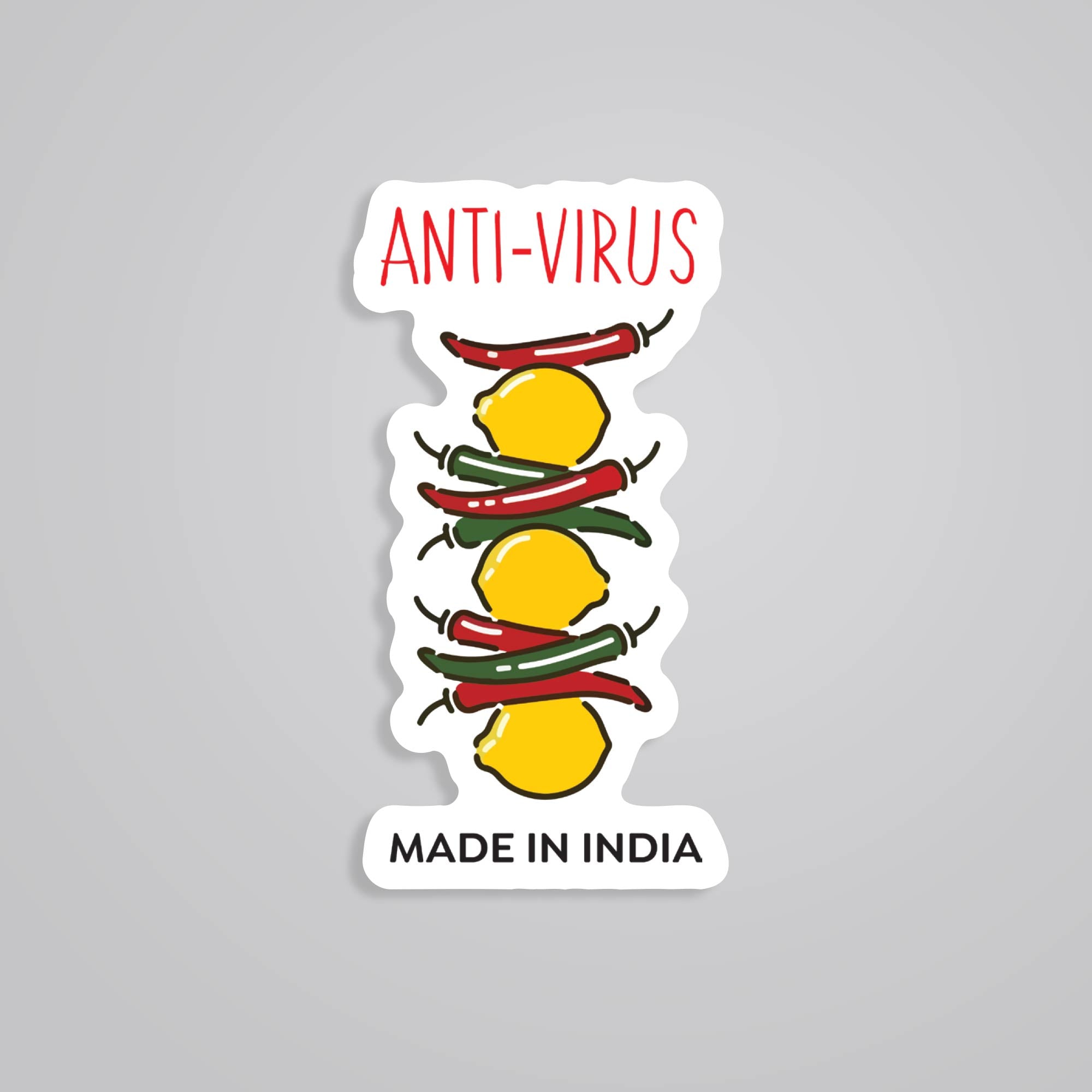 Fomo Store Stickers Witty Anti Virus Made In India