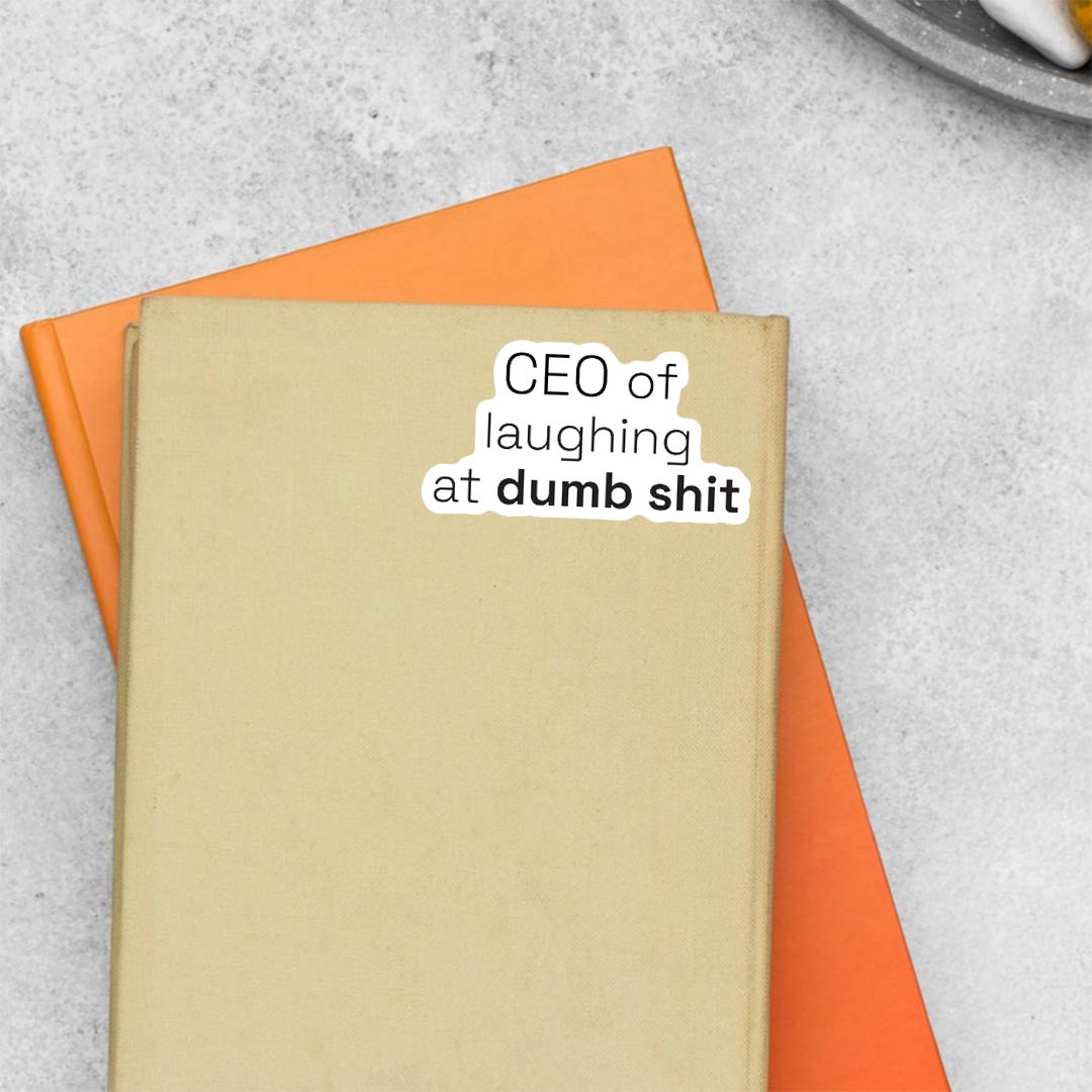 CEO of laughing at dumb shit Witty Stickers