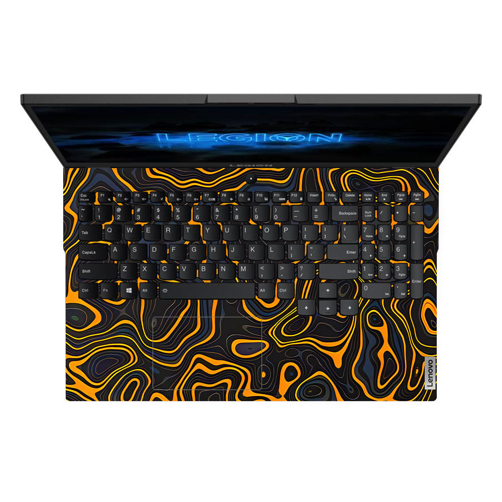 Amber Topographic Waves Lenovo Legion 5 15ARH05 Laptop Skin