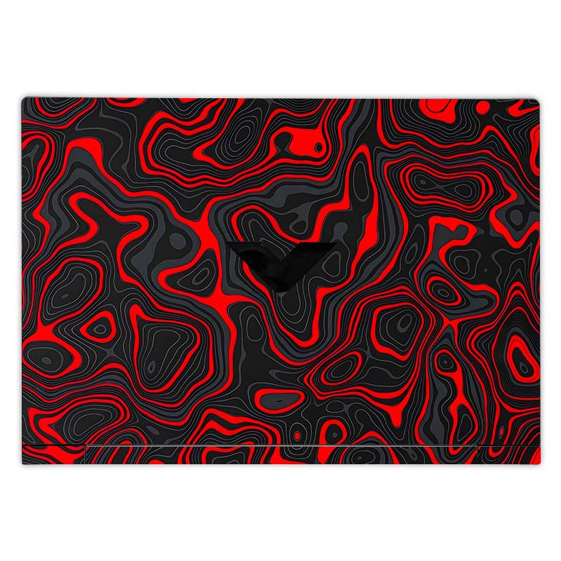 Crimson Waves HP Victus Laptop Skin