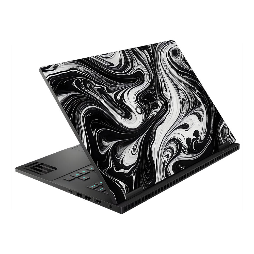 Black and White Marble HP Omen Gaming 16 Laptop Skin