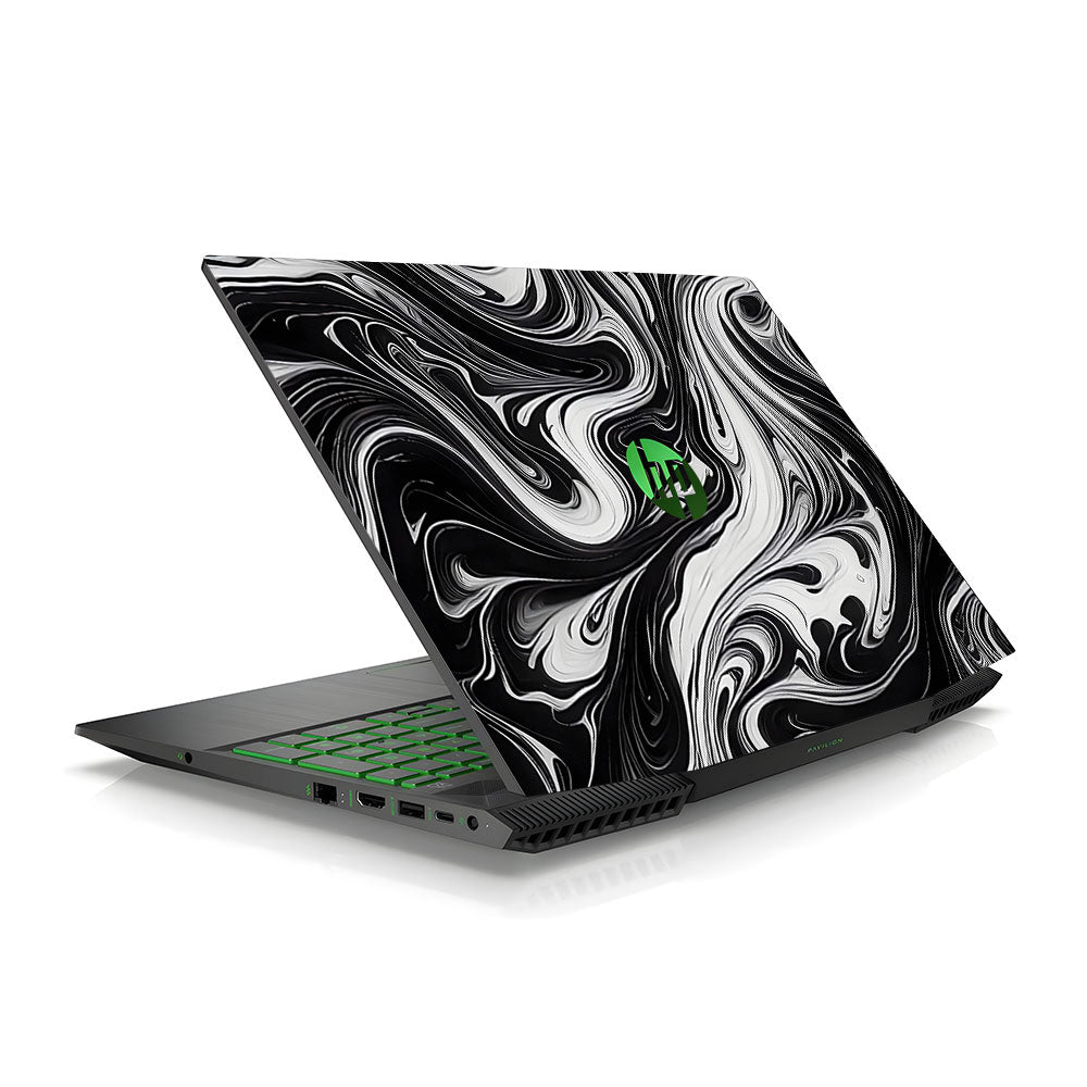 Black and White Marble Pavilion Gaming 15 CX Laptop Skin