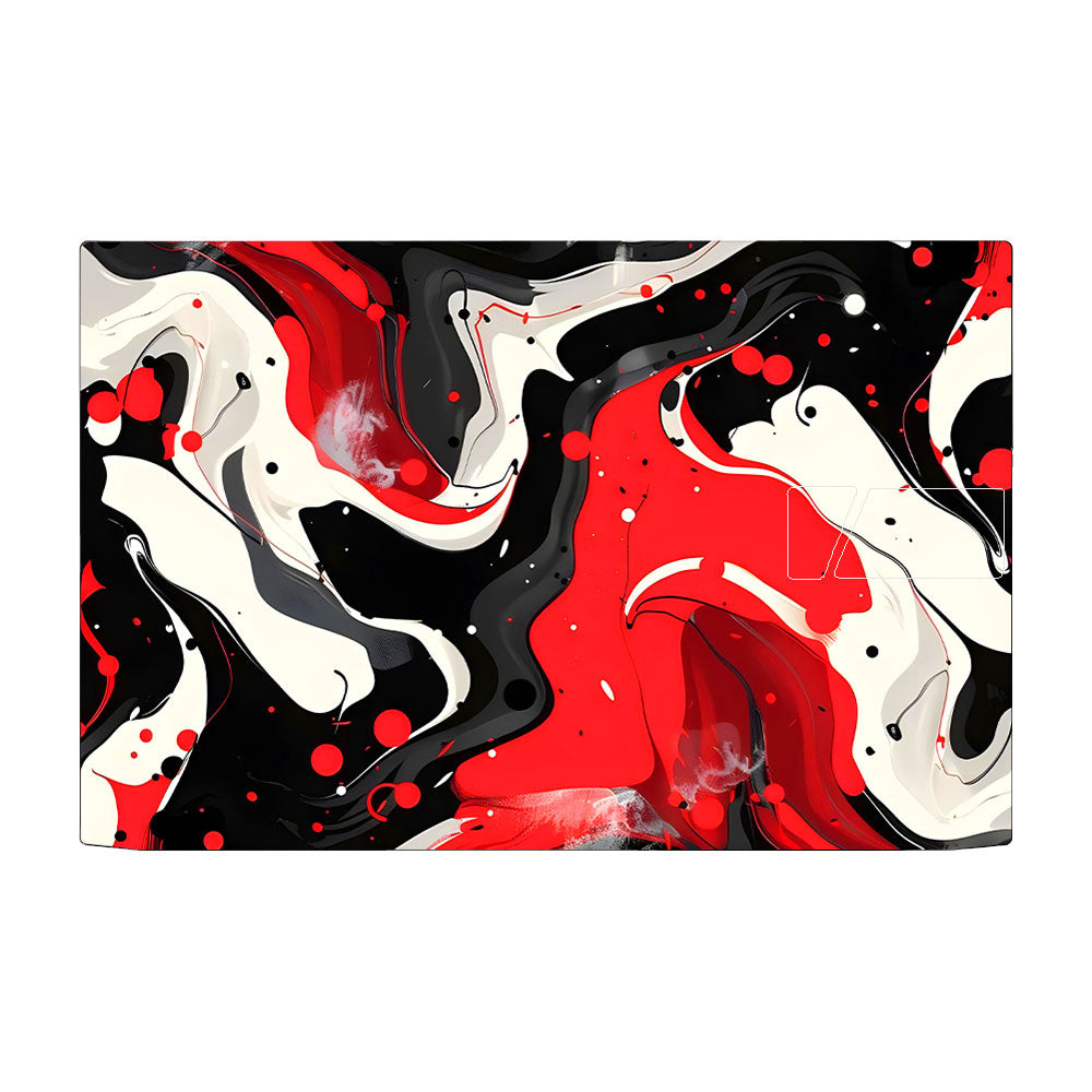 Red and White Paint Swirls Asus Vivobook Pro 15 M6500QC & M6500QH Laptop Skin