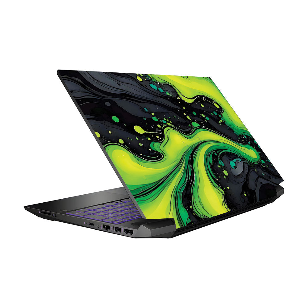 Neon Green Paint Swirls Pavilion Gaming 15 EC Laptop Skin