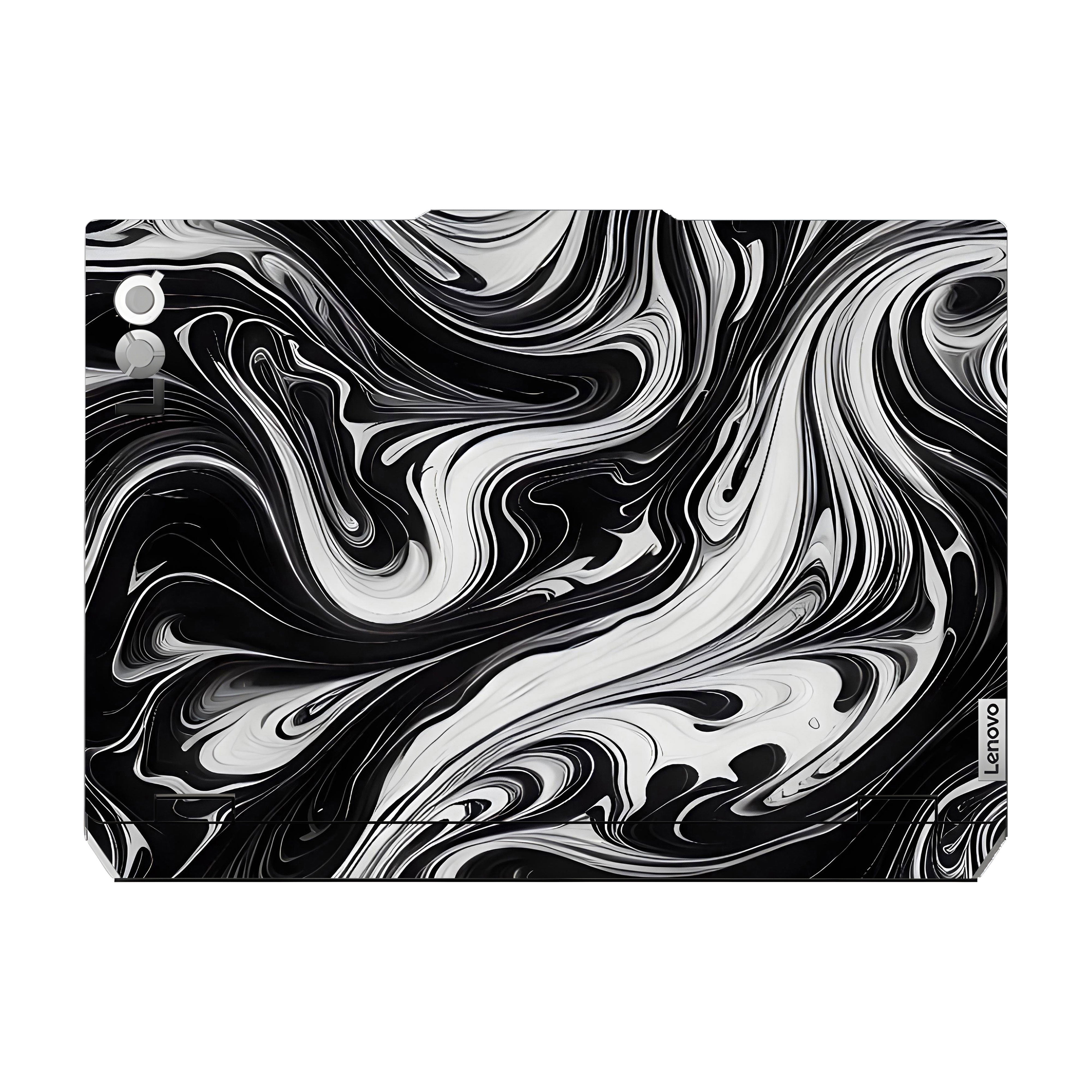 Black and White Marble Lenovo LOQ 24 Laptop Skin