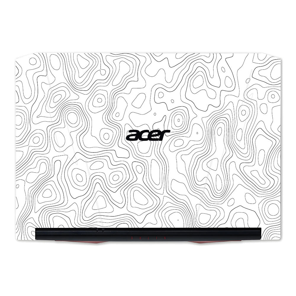 White Contour Design Acer Nitro 5 AN515 45, 55, 57 Laptop Skin