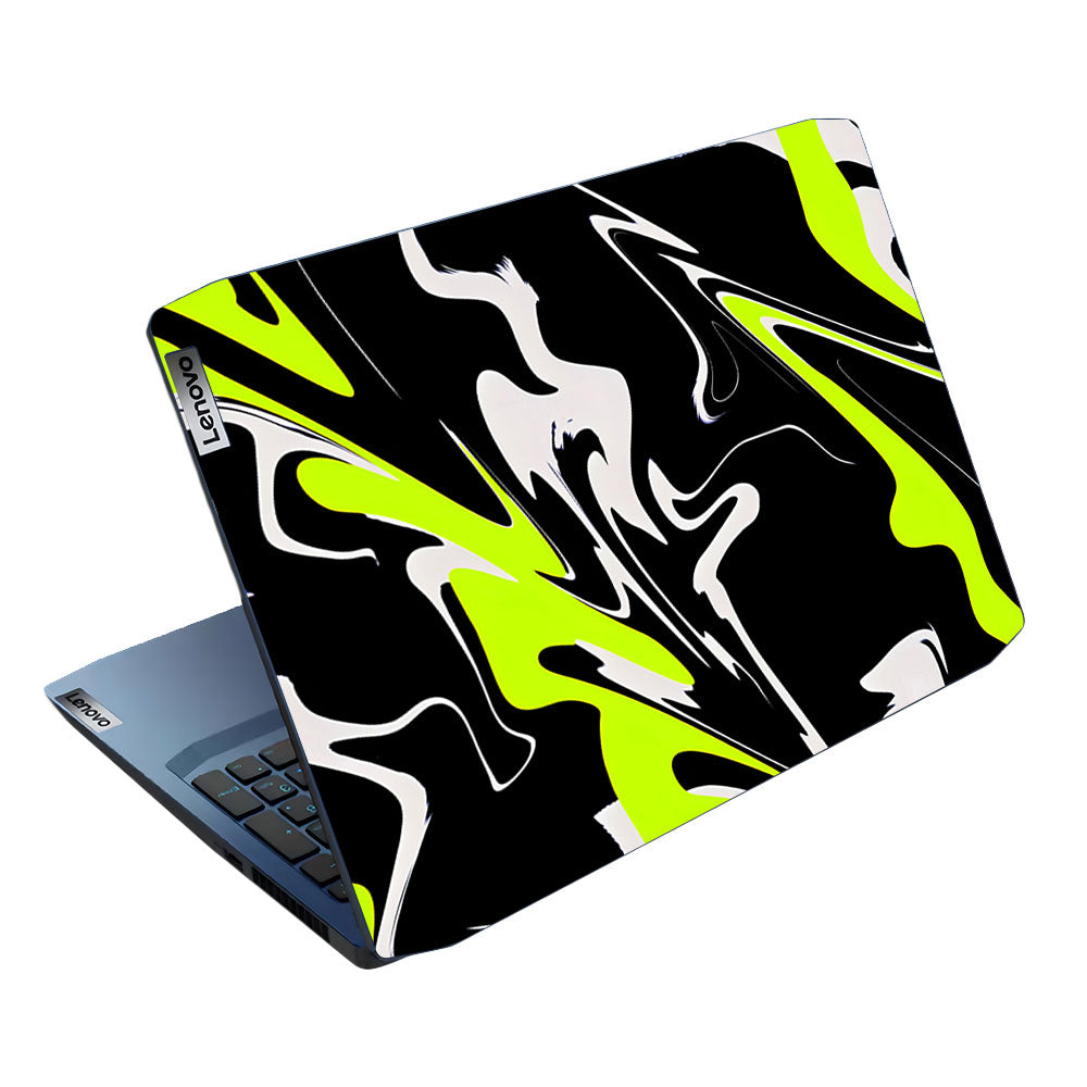 Neon Green and Black Patterns Lenovo IdeaPad Gaming 3 15ARH05 and 15IMH05 Laptop Skin