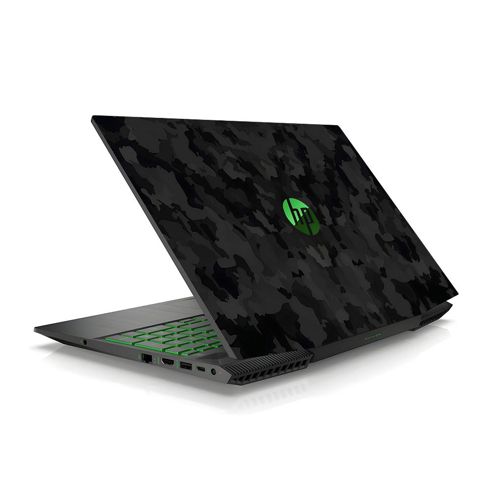 Black Camouflage Pavilion Gaming 15 CX Laptop Skin