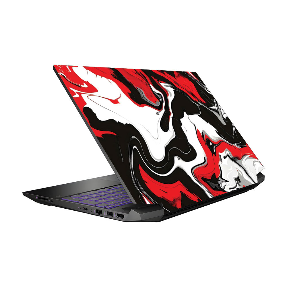 Red and White Marble Pavilion Gaming 15 EC Laptop Skin