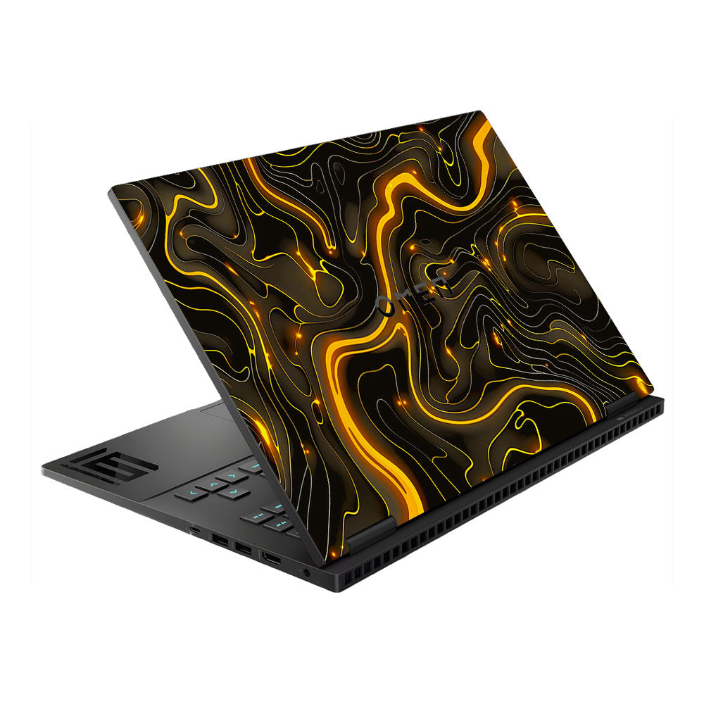 Golden Lava Waves HP Omen Gaming 16 Laptop Skin