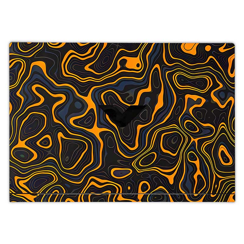 Amber Topographic Waves HP Victus Laptop Skin