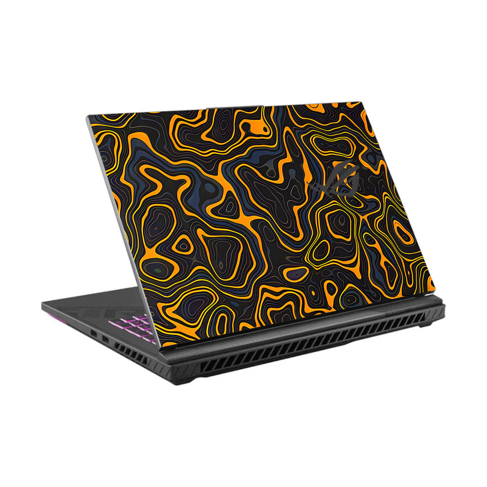 Amber Topographic Waves Asus ROG Strix G16 G614J Laptop Skin