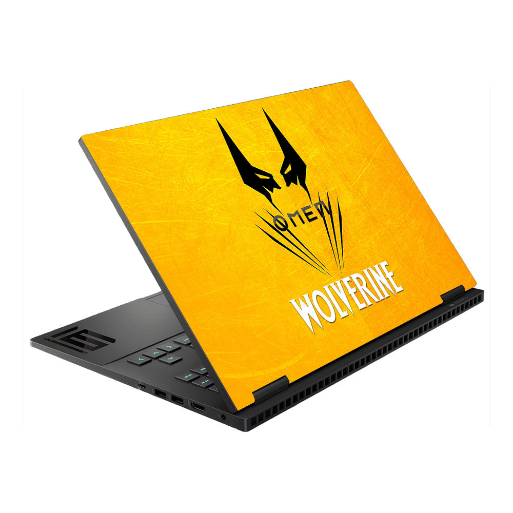 Wolverine with Yellow Background HP Omen Gaming 16 Laptop Skin