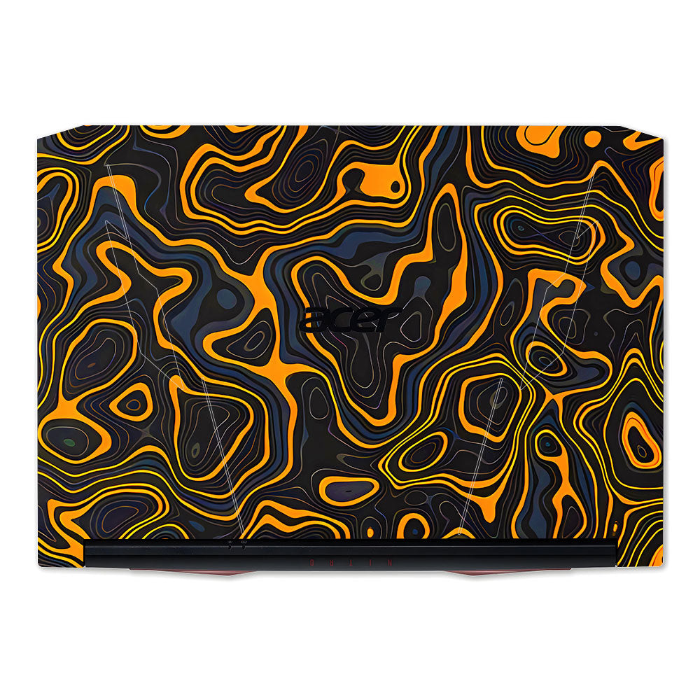 Amber Topographic Waves Acer Nitro 5 AN515 45, 55, 57 Laptop Skin