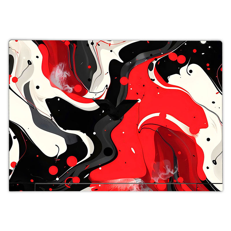 Red and White Paint Swirls HP Victus Laptop Skin