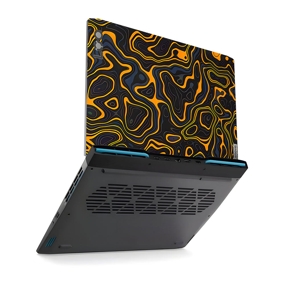 Amber Topographic Waves Lenovo LOQ 2023 Laptop Skin