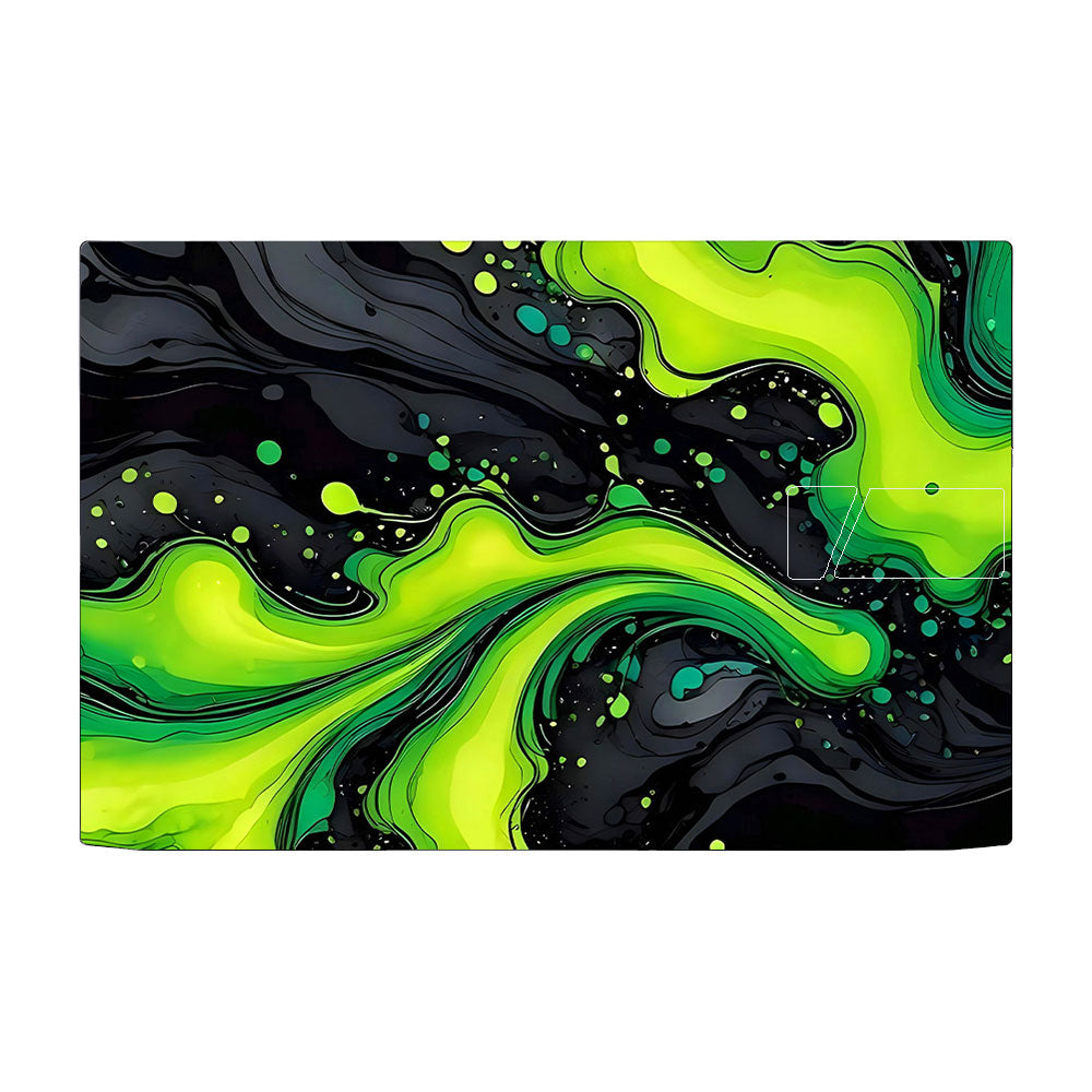 Neon Green Paint Swirls Asus Vivobook Pro 15 M6500QC & M6500QH Laptop Skin