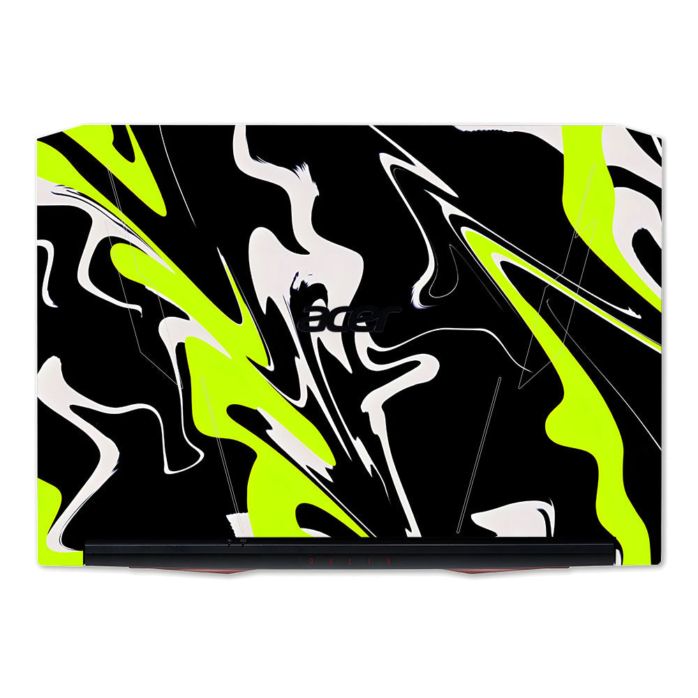 Neon Green and Black Patterns Acer Nitro 5 AN515 45, 55, 57 Laptop Skin