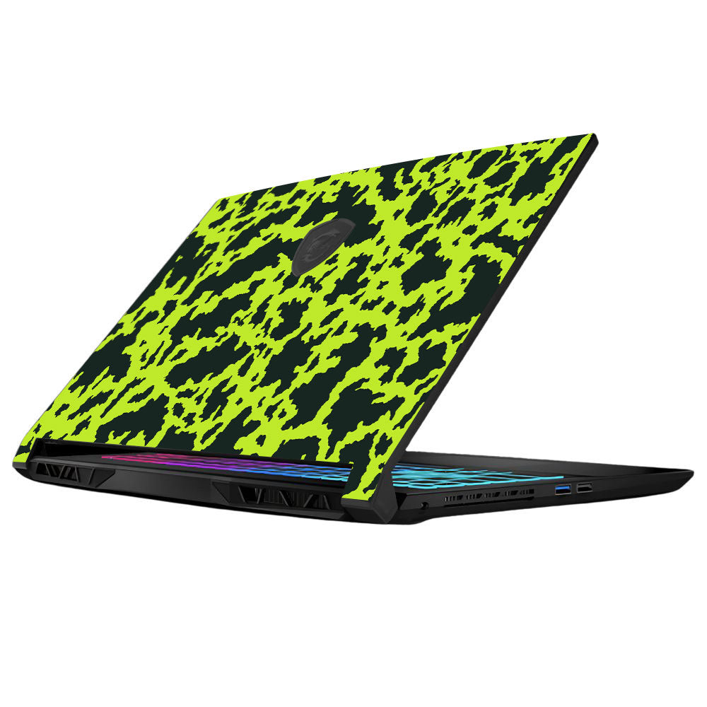 Neon Green Splatter Camo MSI Katana 15 B13V Laptop Skin