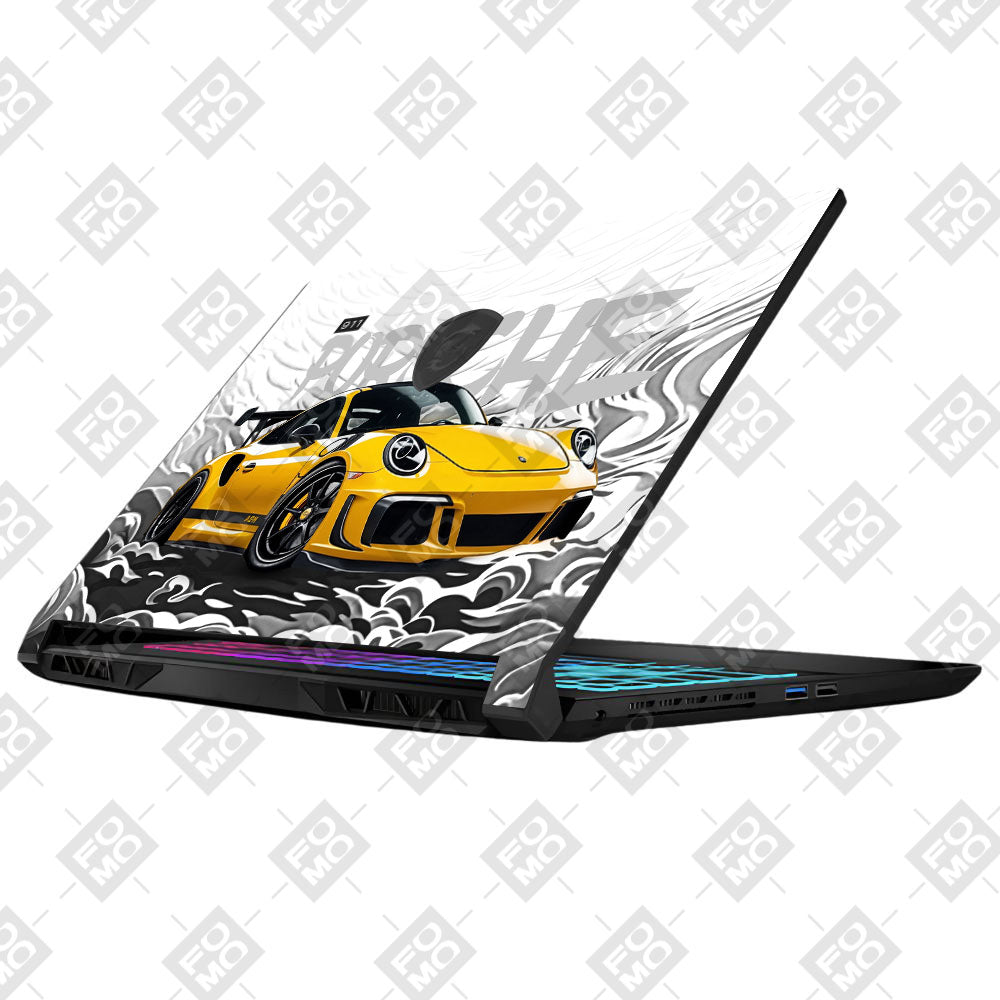 Porsche 911 Yellow Blaze MSI Katana 15 B13V Laptop Skin