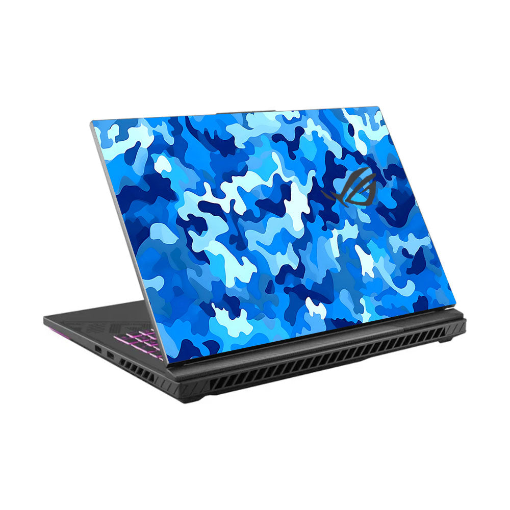 Arctic Blue Camo Pattern Asus ROG Strix G16 G614J Laptop Skin