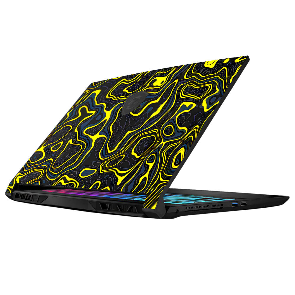 Neon Lava Contours MSI Katana 15 B13V Laptop Skin