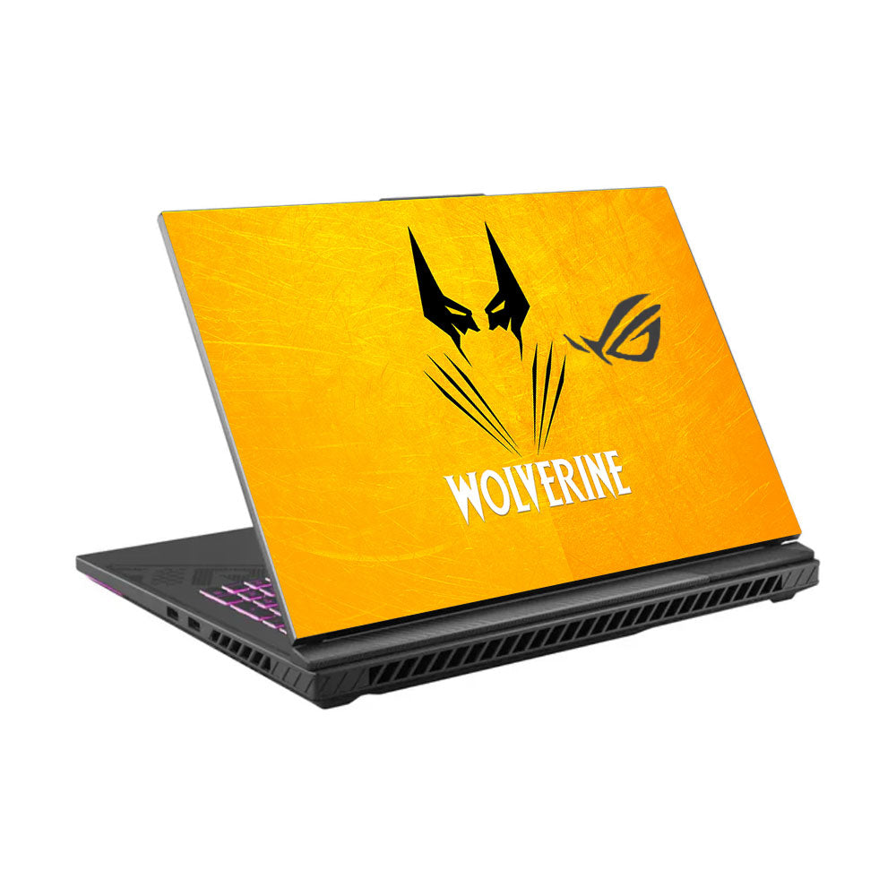 Wolverine with Yellow Background Asus ROG Strix G16 G614J Laptop Skin