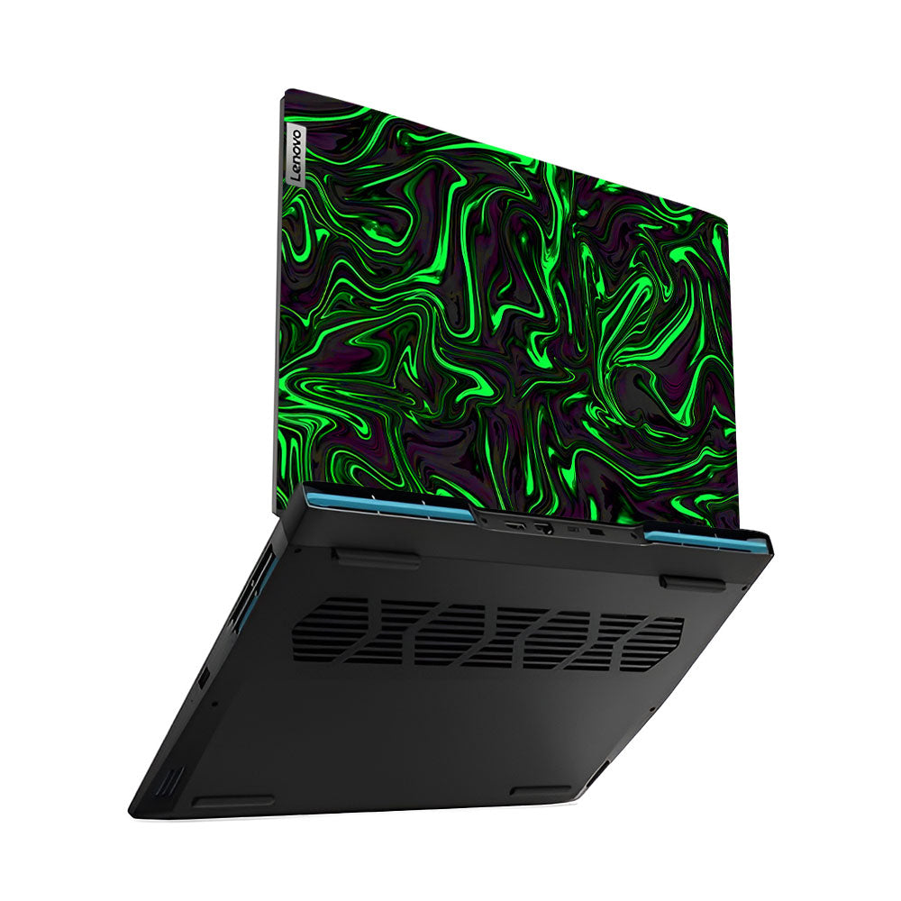 Neon Green Marble IdeaPad Gaming 3 15ARH7 and 15IAH7 Laptop Skin