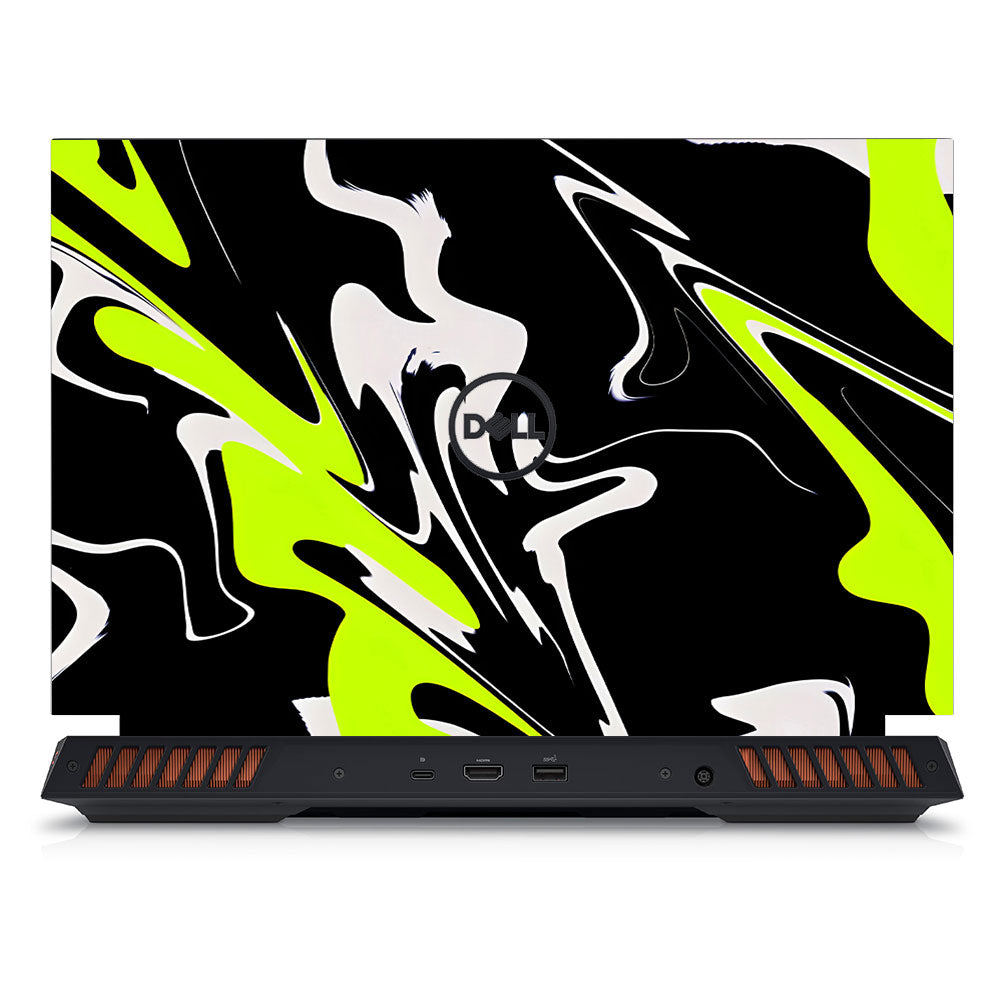 Neon Green and Black Patterns Dell G15 5520, 5530 Laptop Skin