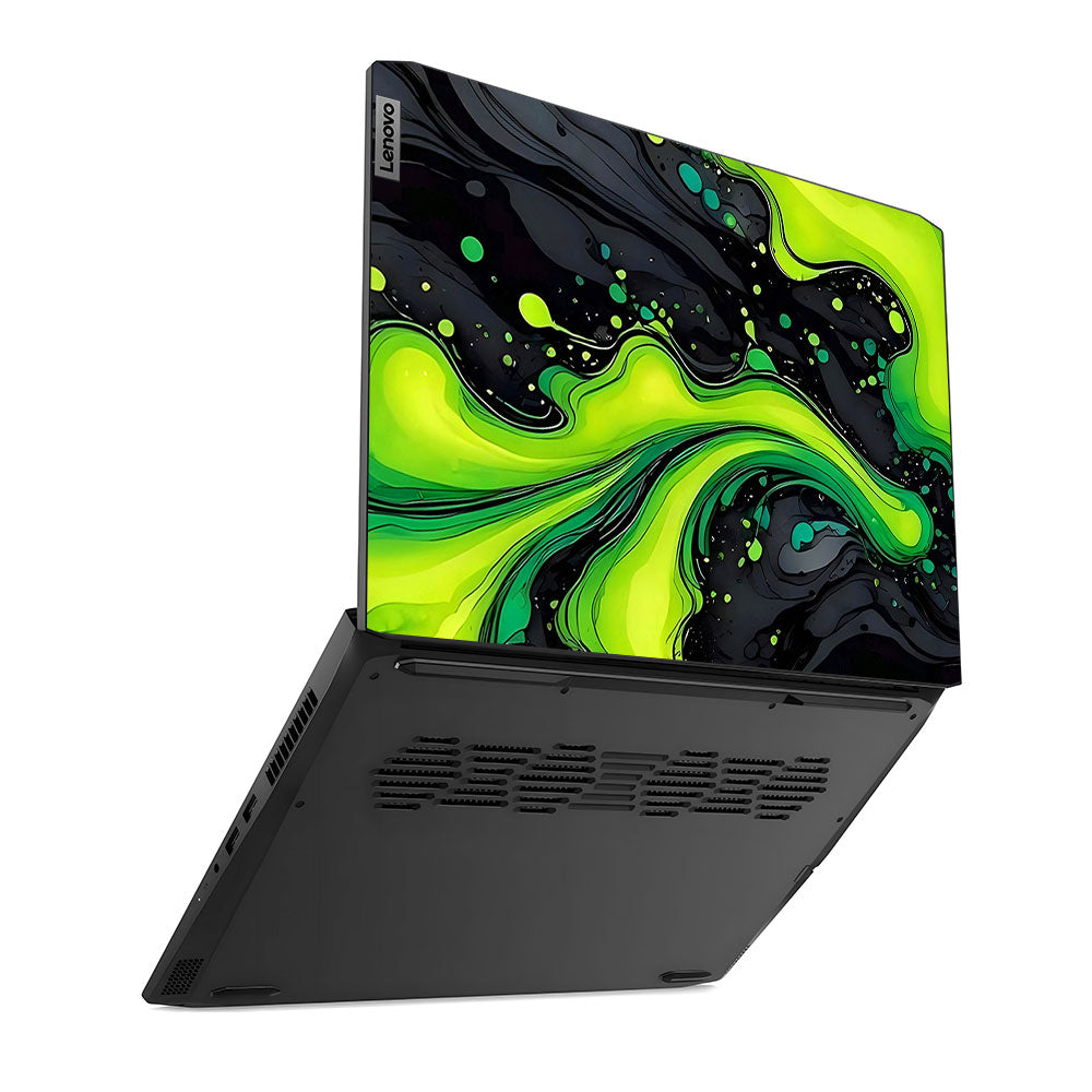 Neon Green Paint Swirls Lenovo IdeaPad Gaming 3 15ACH6, 15IHU6 Laptop Skin