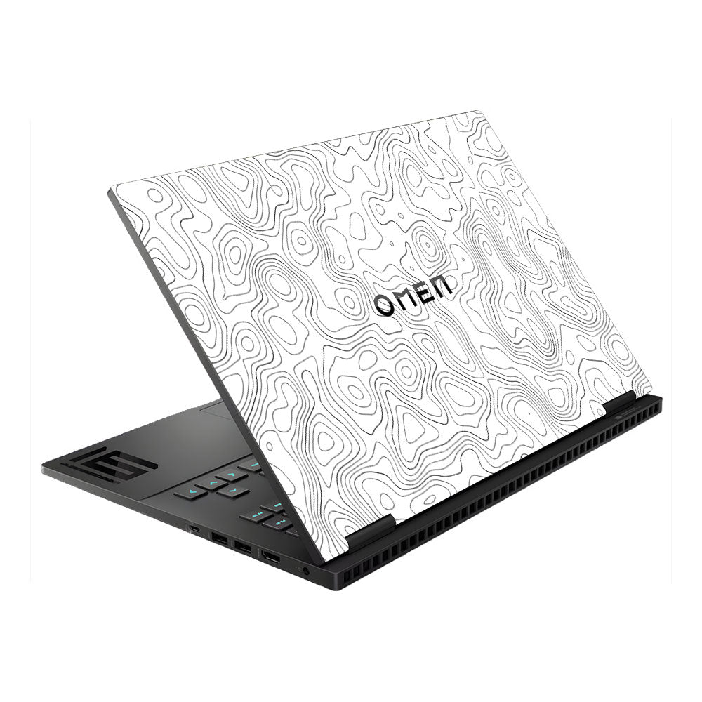 White Contour Design HP Omen Gaming 16 Laptop Skin