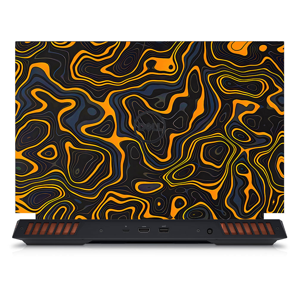 Amber Topographic Waves Dell G15 5520, 5530 Laptop Skin