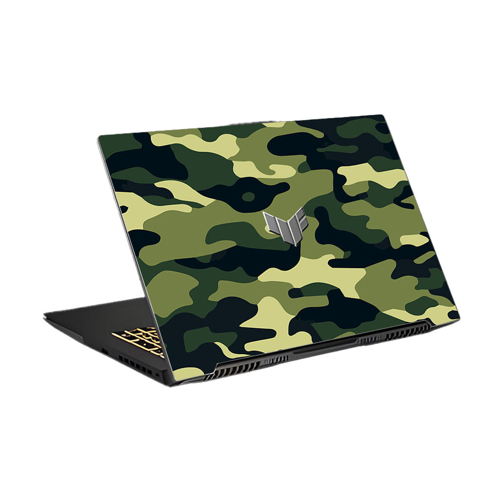 Forest Green Camo Asus TUF Gaming F17 FX707Z Laptop Skin