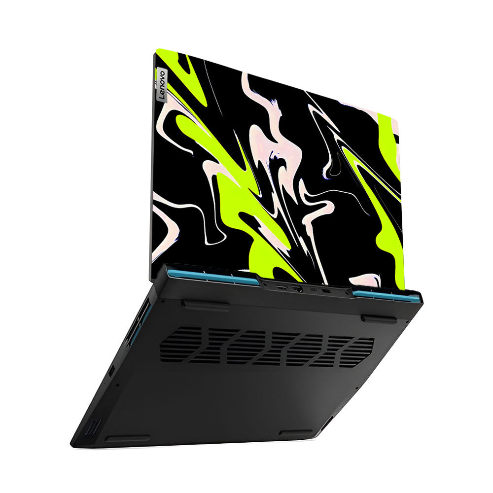 Neon Green and Black Patterns IdeaPad Gaming 3 15ARH7 and 15IAH7 Laptop Skin