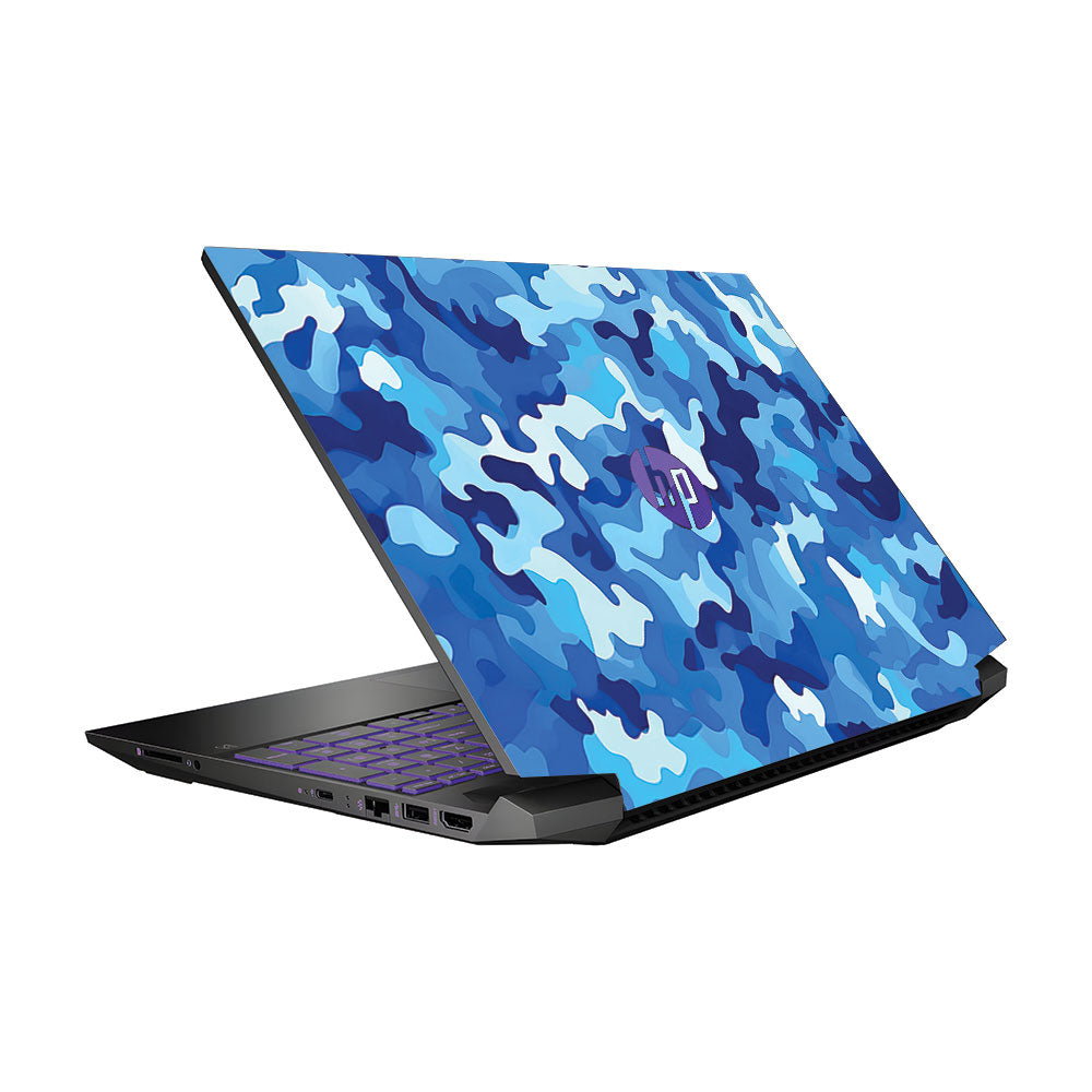 Arctic Blue Camo Pattern HP Pavilion Gaming 15 EC Series Laptop Skin