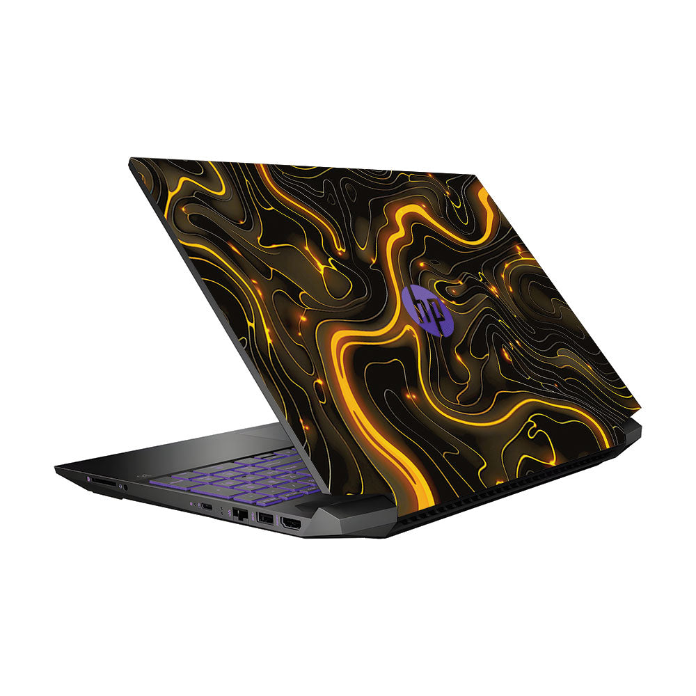 Golden Lava Waves HP Pavilion Gaming 15 EC Series Laptop Skin