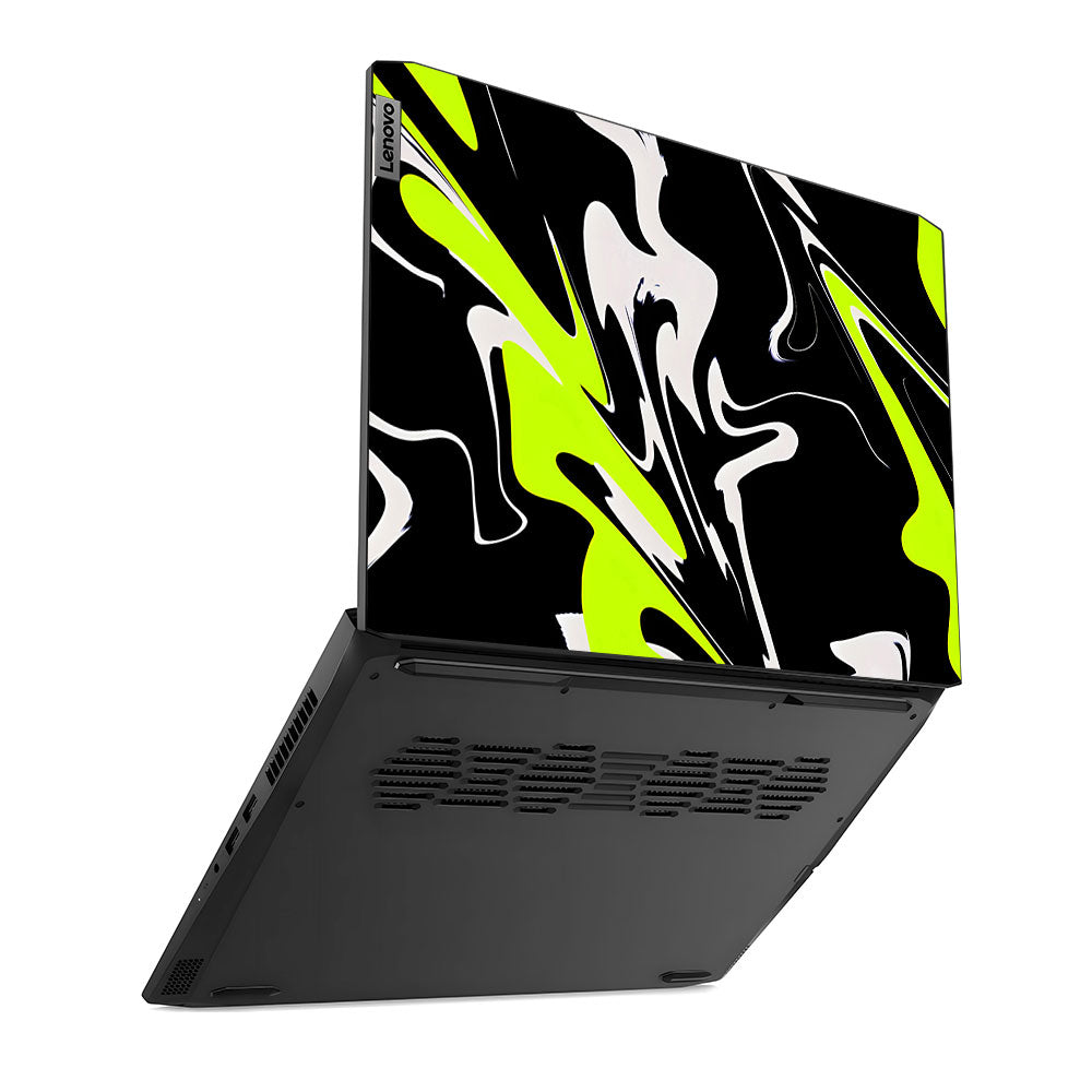 Neon Green and Black Patterns Lenovo IdeaPad Gaming 3 15ACH6, 15IHU6 Laptop Skin