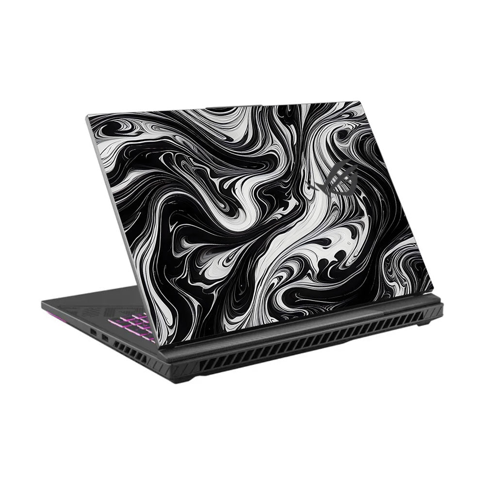 Black and White Marble Asus ROG Strix G16 G614J Laptop Skin