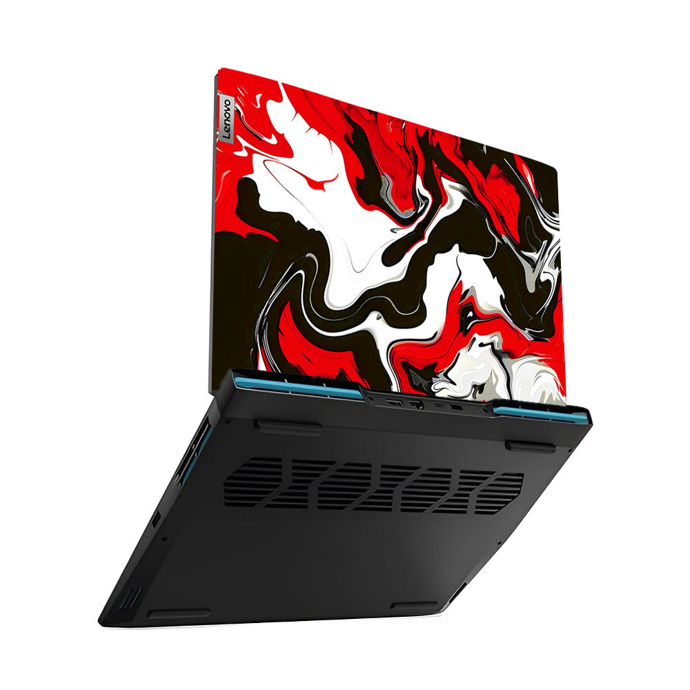 Red and White Marble IdeaPad Gaming 3 15ARH7 and 15IAH7 Laptop Skin