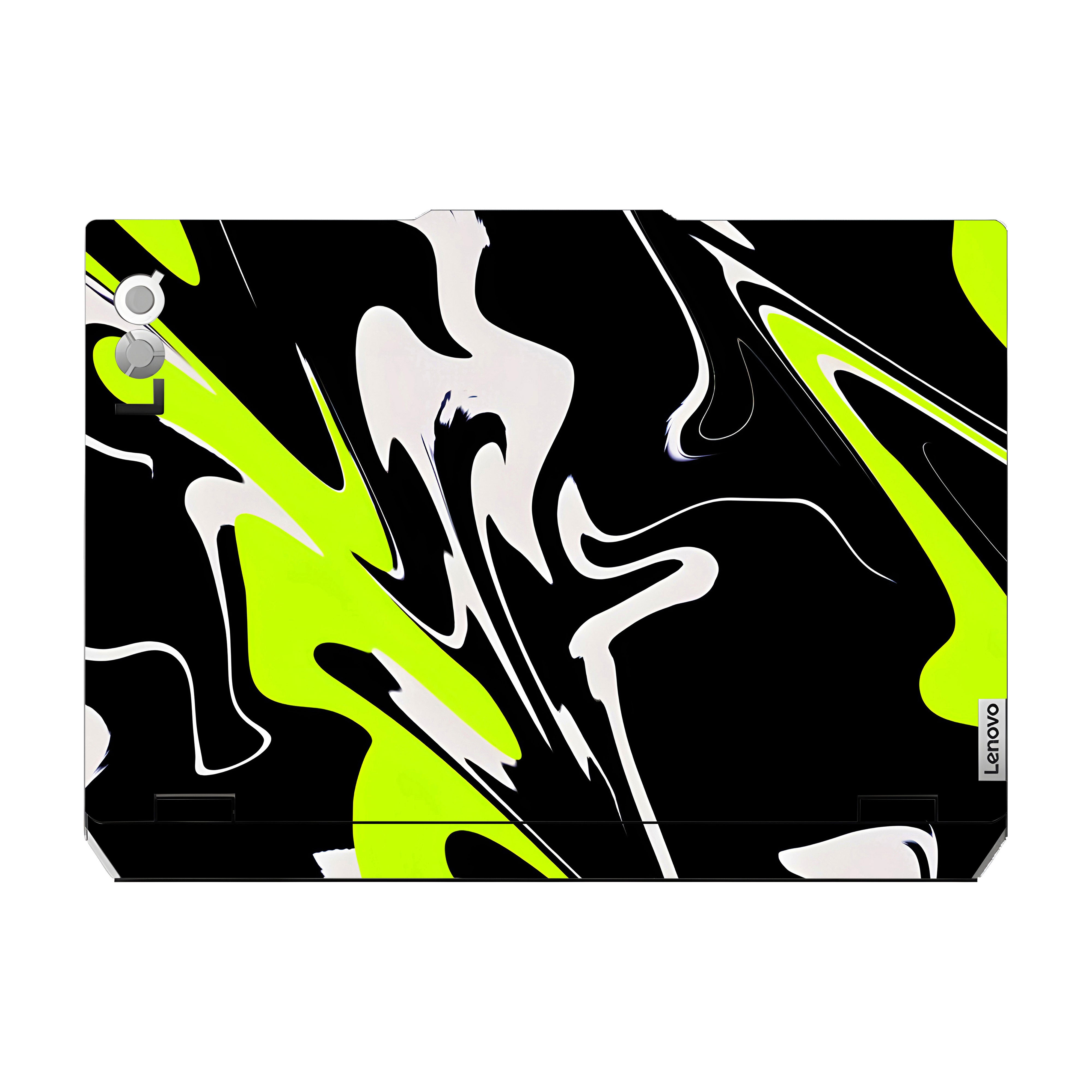 Neon Green and Black Patterns Lenovo LOQ 24 Laptop Skin