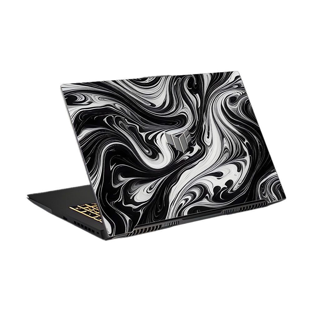 Black and White Marble Asus TUF Gaming F17 FX707Z Laptop Skin