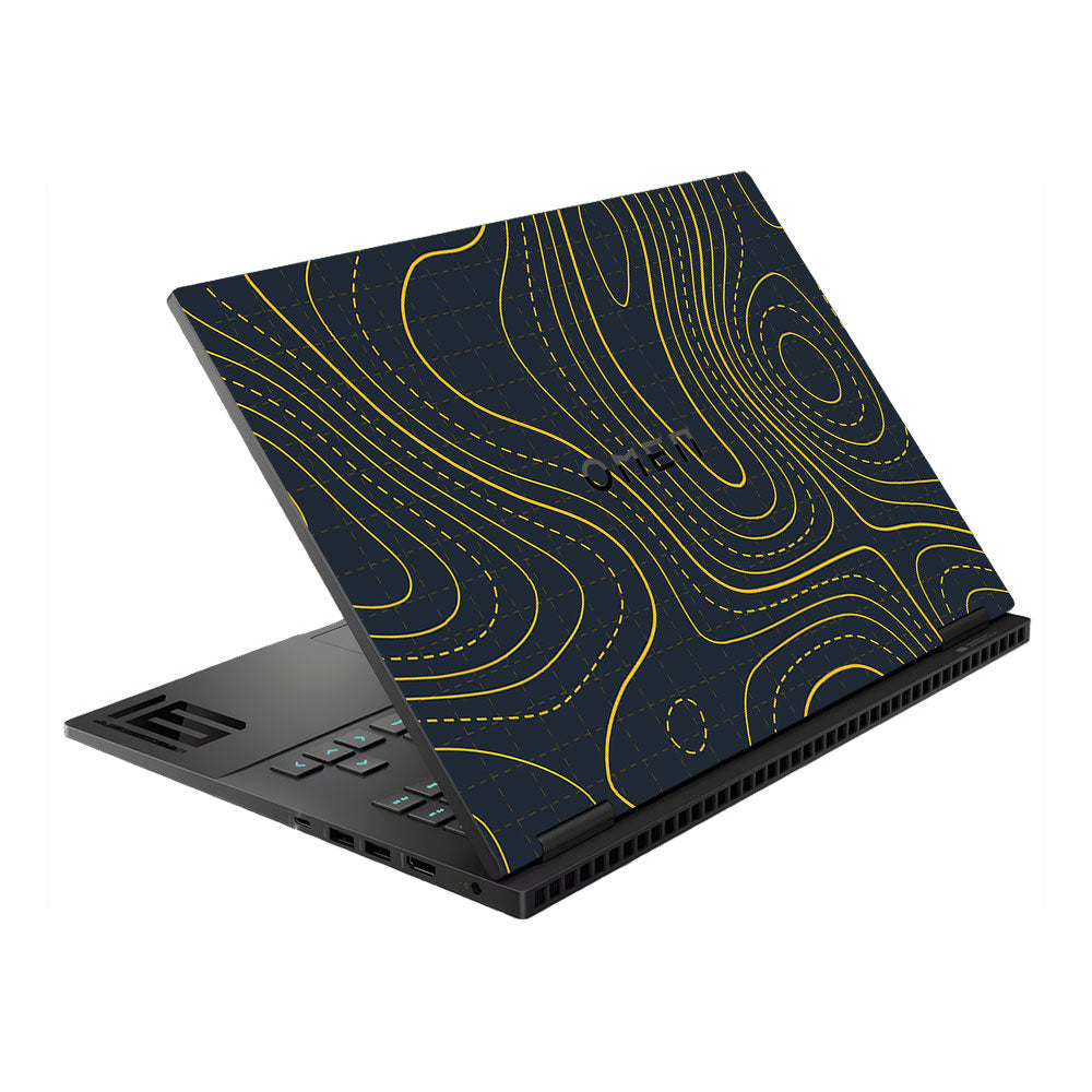 Yellow Contour Lines HP Omen Gaming 16 Laptop Skin