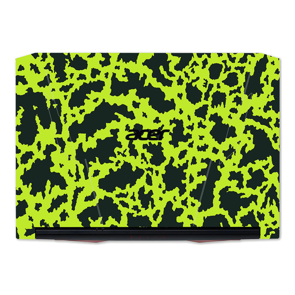 Neon Green Splatter Camo Acer Nitro 5 AN515 45, 55, 57 Laptop Skin