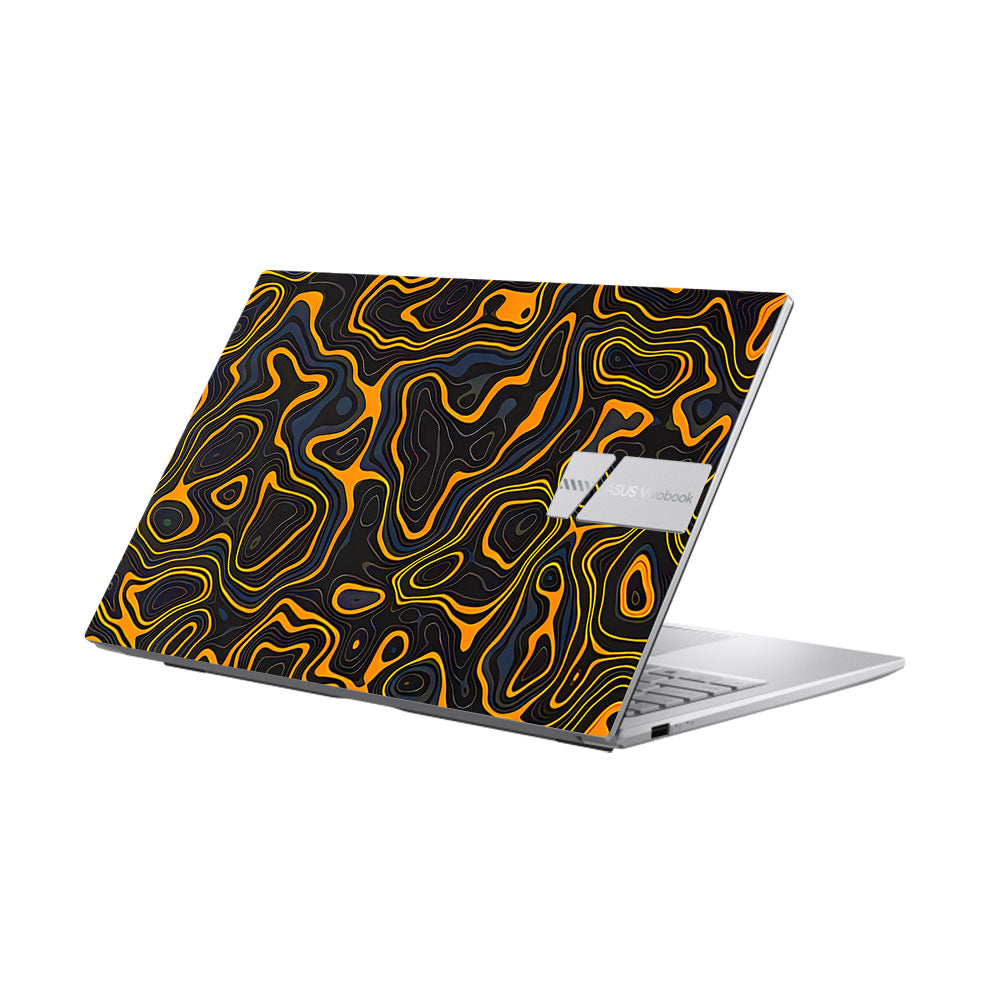 Amber Topographic Waves Asus Vivobook 15 X1504ZA Laptop Skin