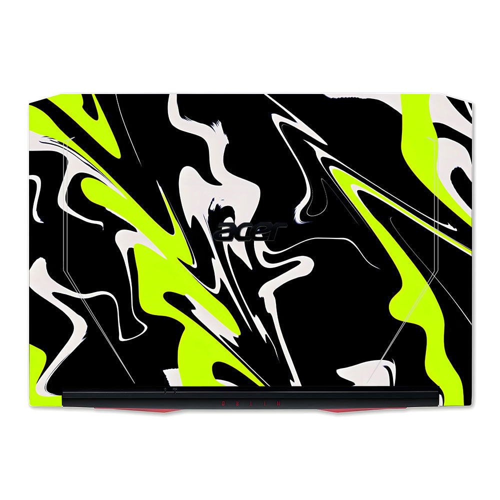 Neon Green and Black Patterns Acer Nitro 5 AN515 44, 56 Laptop Skin