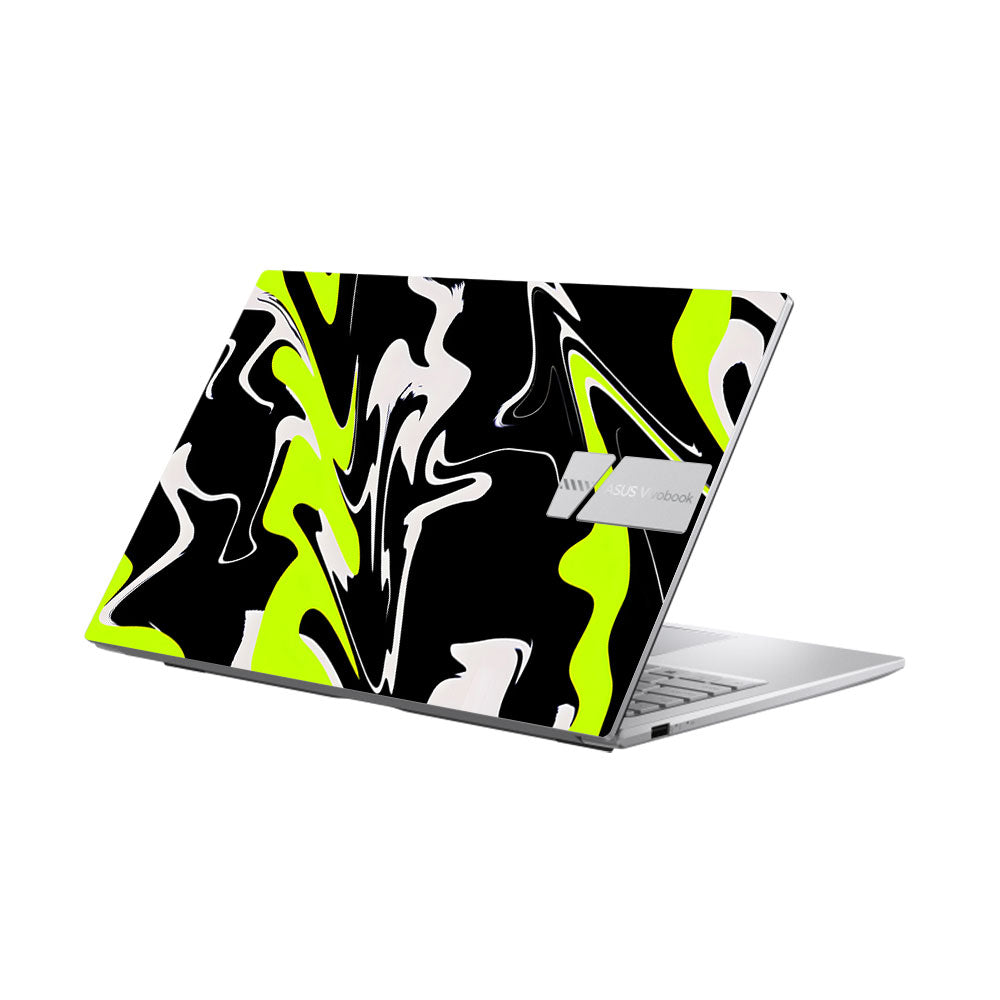 Neon Green and Black Patterns Asus Vivobook 15 X1504ZA Laptop Skin